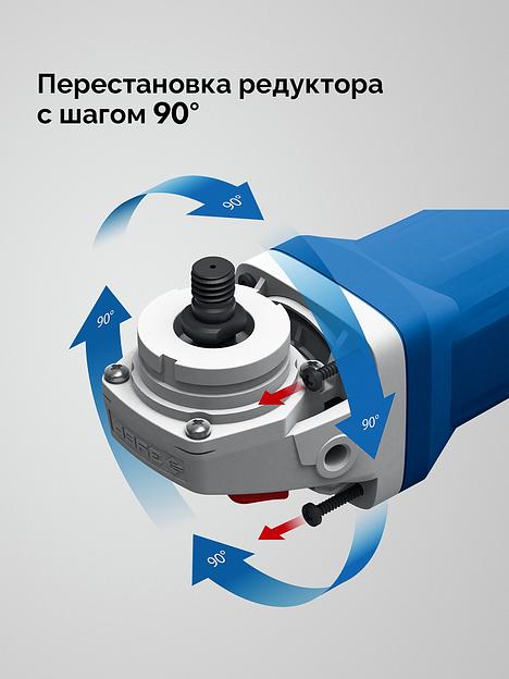 ЗУБР 1600 Вт, d125 мм, УШМ, регулировка оборотов, Профессионал (УШМ-П125-1600 эпст) фото 8