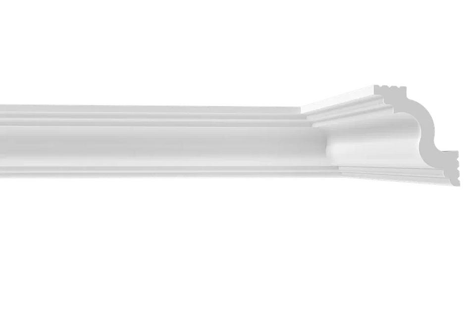 Экструзионный плинтус потолочный Format 06011Е (100), белый ОПТ фото 2