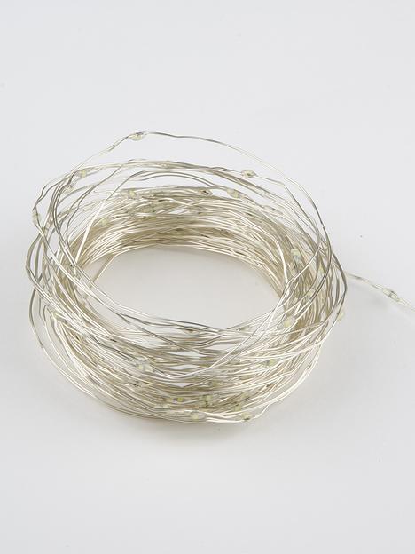 Гирлянда светодиодная на батарейках 2AA (не в/к) Роса 5м 50 светодиодов Теплый Провод медный ULD-S0500-050/SCB/2AA WARM WHITE IP20 DEW фото 1