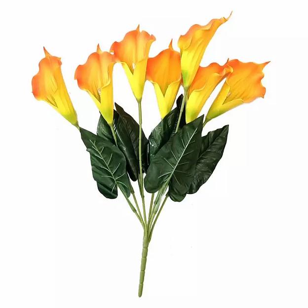 Букет с 7 латексными каллами (толст.ножка и тычинка) 60см фото 4