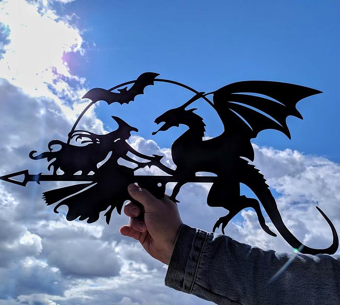 Флюгер «Ведьма и дракон» ОПТ фото 7