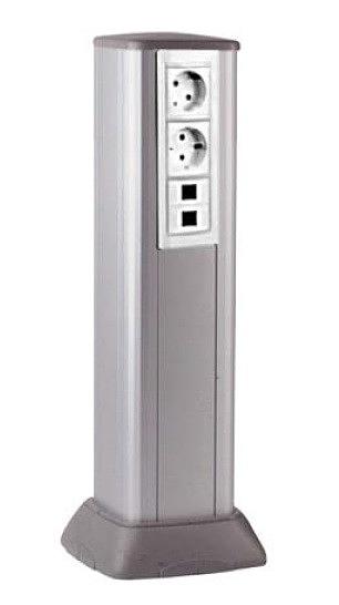 Алюминиевая колонна 0,5 м, цвет светло-серебристый металлик фото 1