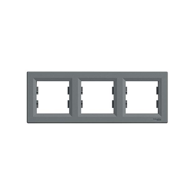 Рамка горизонтальная SE EPH5800362 Asfora 3 постовая сталь EPH5800362 фото 1