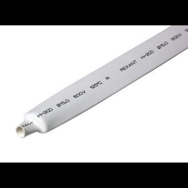 Трубка термоусадочная 15.0/7.5 1м бел. REXANT 21-5001 фото 2