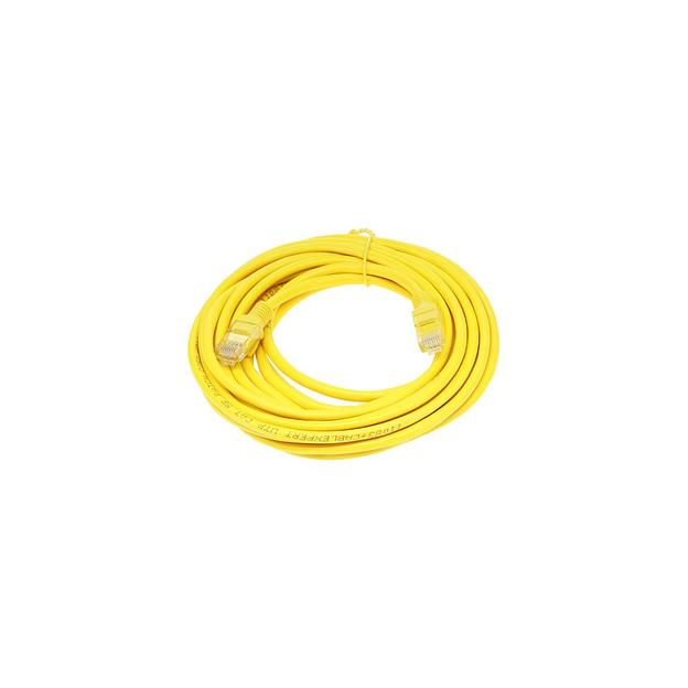 Патч-корд PREMIER PP12-5M/Y литой (molded), UTP, кат.5E, 5м, 4 пары, 26AWG, алюминий омедненный, многожильный, желтый фото 1