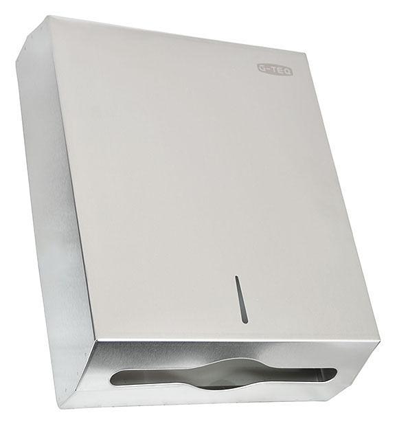 Диспенсер для бумажных полотенец G-teq 8955 до 700 л, нержавеющая сталь, хром матовый, с ключом фото 2
