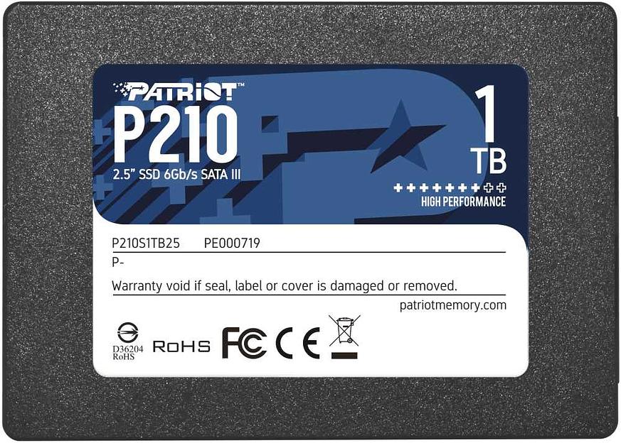 Накопитель SSD Patriot SATA III 1Tb P210S1TB25 P210 2.5" фото 1