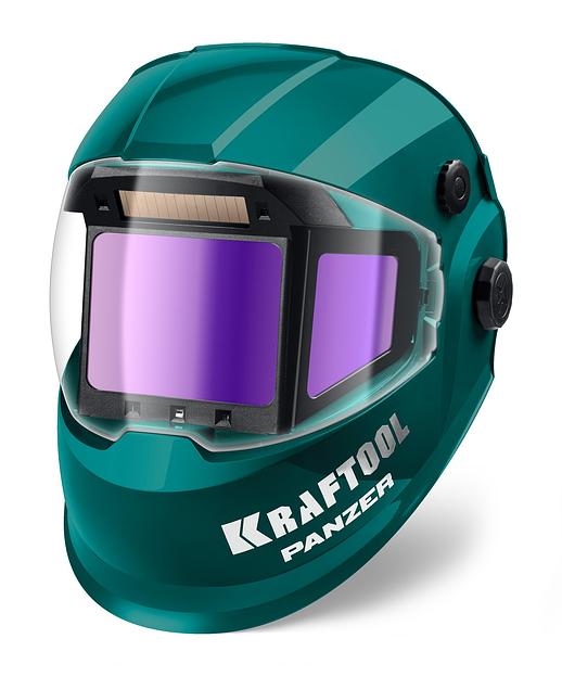 KRAFTOOL PANZER хамелеон, с панорамным трёхсторонним светофильтром, затемнение 3/4-8/9-14, маска сварщика (11061) фото 1