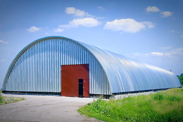 Проектирование, изготовление и монтаж бескаркасного ангара (полукруглые) фото 1