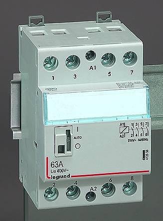 Контактор 230V 4НО 63А с ручкой управления CX3 (412556) фото 1