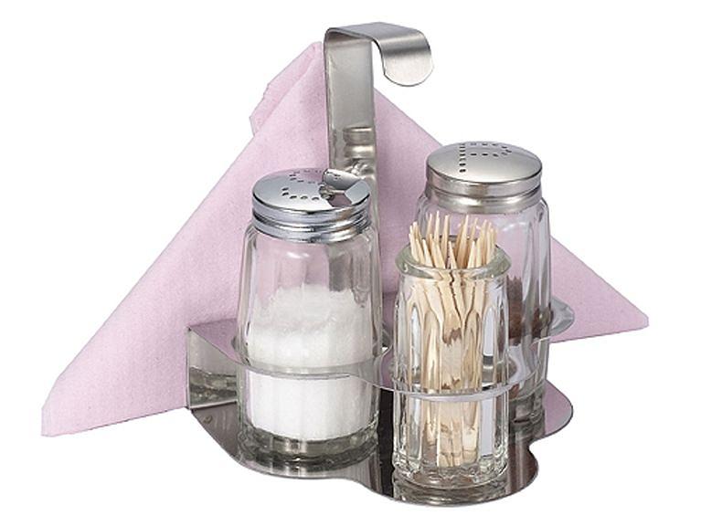 Набор для специй 2 пр.+ салфетница, стаканчик для зубочисток /1/12/72/ фото 1