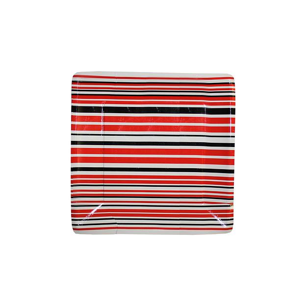 Тарелка квадратная одноразовая Рубин 220 мм (набор 6 шт) на заказ фото 1