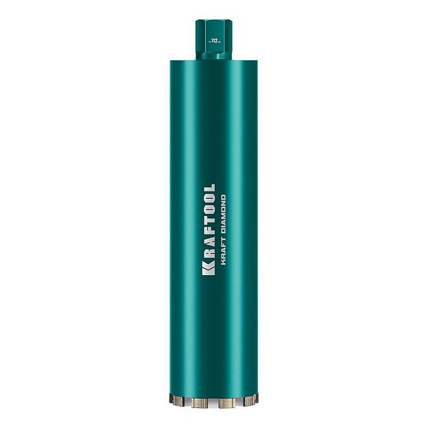 KRAFTOOL DIAMOND 112 мм (450 мм, 1 1/4″, лазерная сварка, сухое сверление с микроударом), алмазная коронка по железобетону (29825-112) фото 1