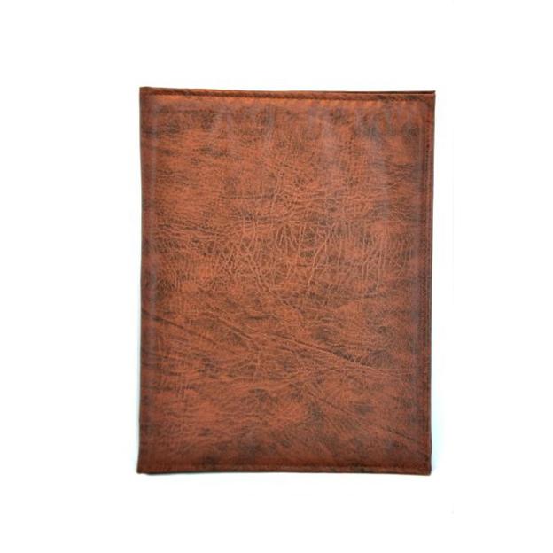 Папка-меню 32,5*24 2-х сторон. кож.зам. светло-корич. съемные файлы /1/ фото 1