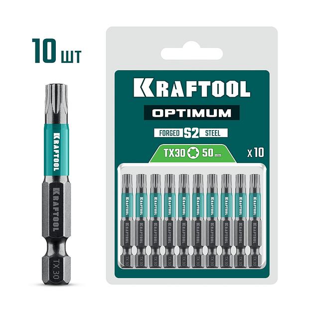 KRAFTOOL OPTIMUM TX 30, 50 мм, 10 шт, биты (26126-30-50-10) фото 1