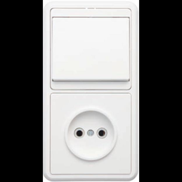 Блок БКВР-037 Бэлла (1-кл. выкл. + розетка) Кунцево 5815 фото 1