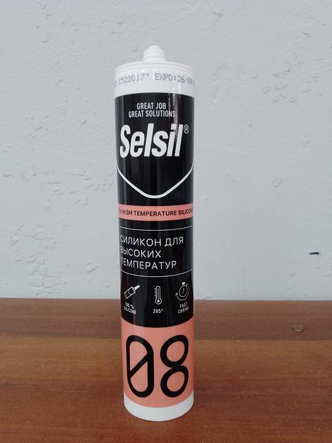 Силикон для высоких температур Selsil 310 мл красный фото 1