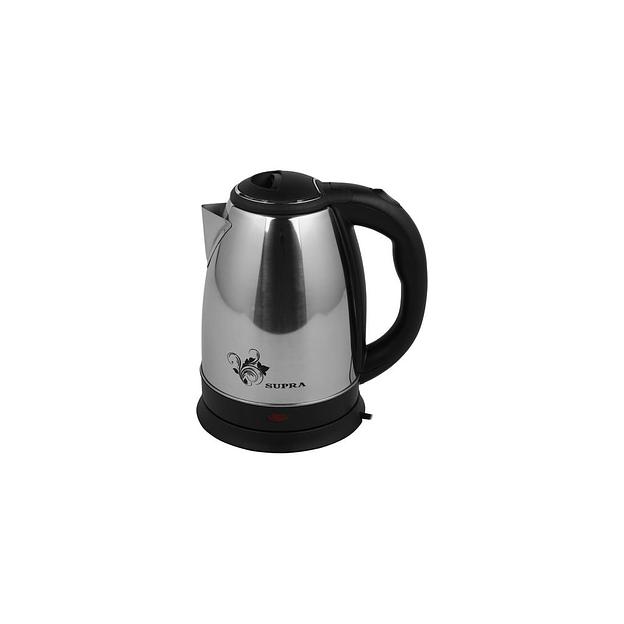 Чайник электрический Supra KES-1802S, 1500Вт, нержавеющая сталь и черный фото 1