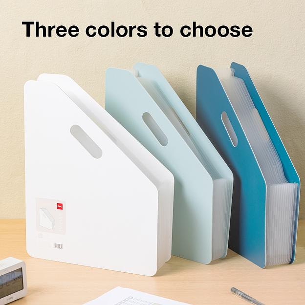 Папка-портфель Deli EF605 13 отдел. A4 полипропилен 0.75мм ассорти фото 6