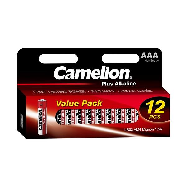 Camelion Plus Alkaline BL12 LR03 (LR03-HP12, батарейка,1.5В) (12шт. в уп-ке) фото 1