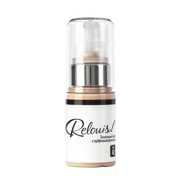 Relouis тональный крем с пудровым финишем 03 теплый бежевый фото 1