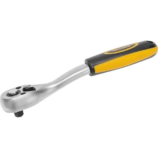 Kranz (KR-12-8403) Ключ-трещотка для торцовых головок 1/4, CrV, 72 зубца фото 1