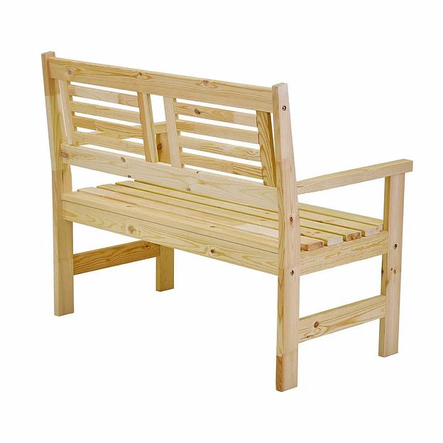 Скамья деревянная для сада и дачи, для 2-х человек Хольмен ОПТ фото 6