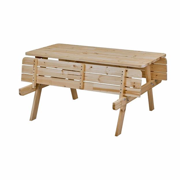 Комплект садовой мебели, деревянный 6-ти местный, натуральный, Грипсхольм, опт фото 4