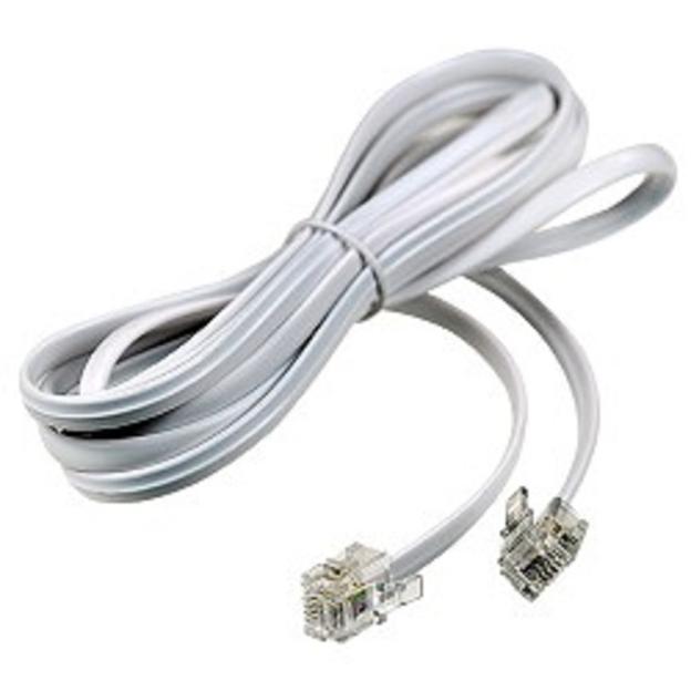 REXANT (18-3021) Телефонный удлинитель 2М белый фото 1