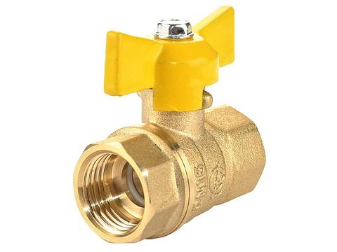 Кран шаровой газовый DN15 ½ бабочка ВхВ фото 1