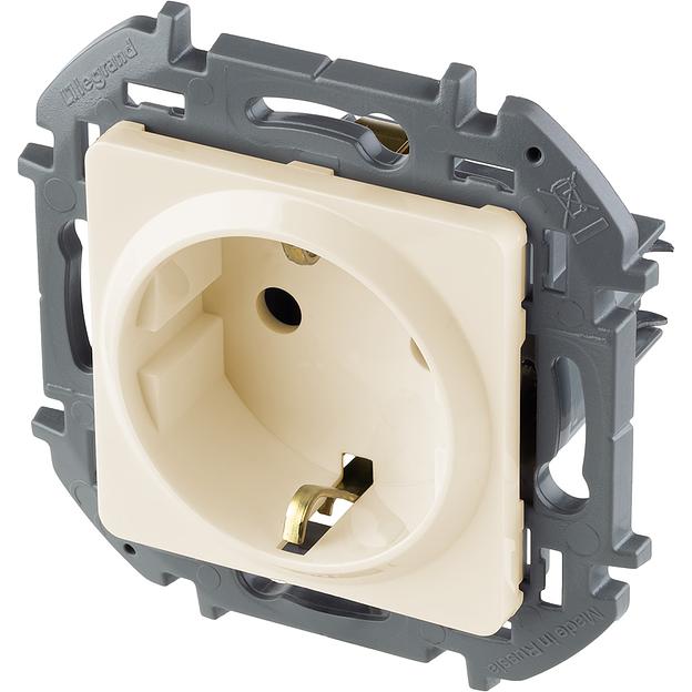 Legrand 673721 Розетка 2К+З - немецкий стандарт - 16 А - 250 В~ - INSPIRIA - слоновая кость фото 3