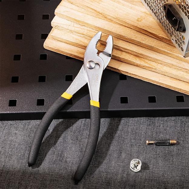 Пассатижи переставные двухдиапазонные Deli DL25508 200мм, прорезиненная двухкомпонентная ручка фото 6