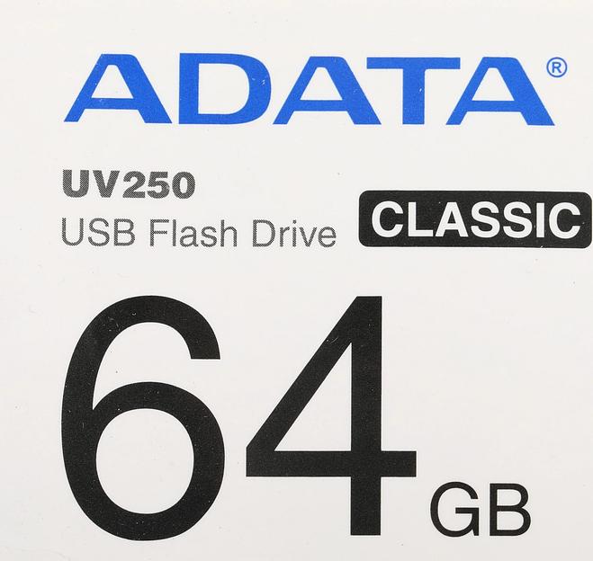 Флеш накопитель 64GB A-DATA UV250, USB 2.0, Черный фото 5