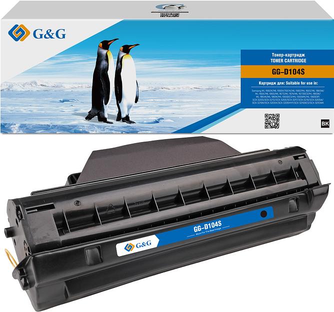 Картридж лазерный G&G GG-D104S черный (1500стр.) для Samsung ML-1660K/1665K/1661K;SCX-3200/3210/3205/3217 фото 1