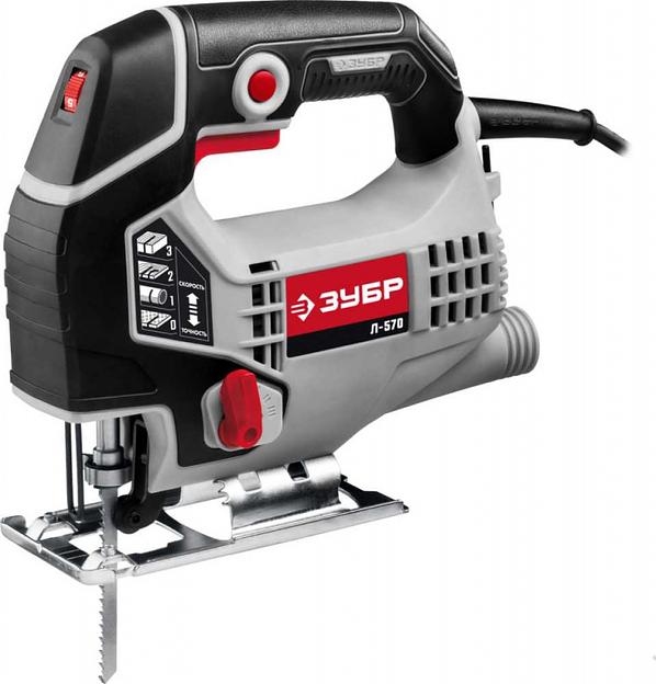 Лобзик Зубр Л-570 +1пил. 570Вт 3000ходов/мин от электросети фото 1