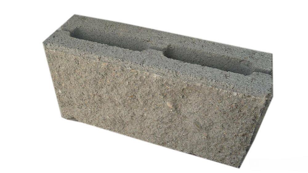 Пескоблок рваный (декоративный заборный) серый 390х190х188 мм фото 1