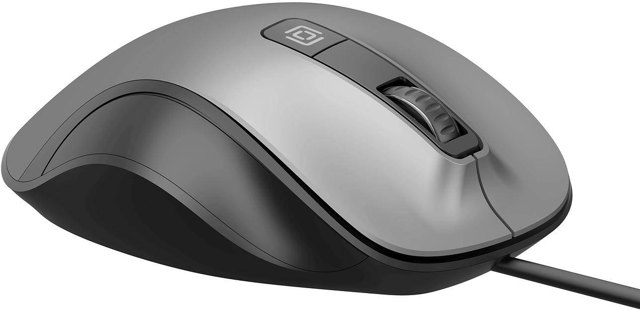 Мышь Оклик 504M черный/серый оптическая (3600dpi) silent USB (6but) фото 5