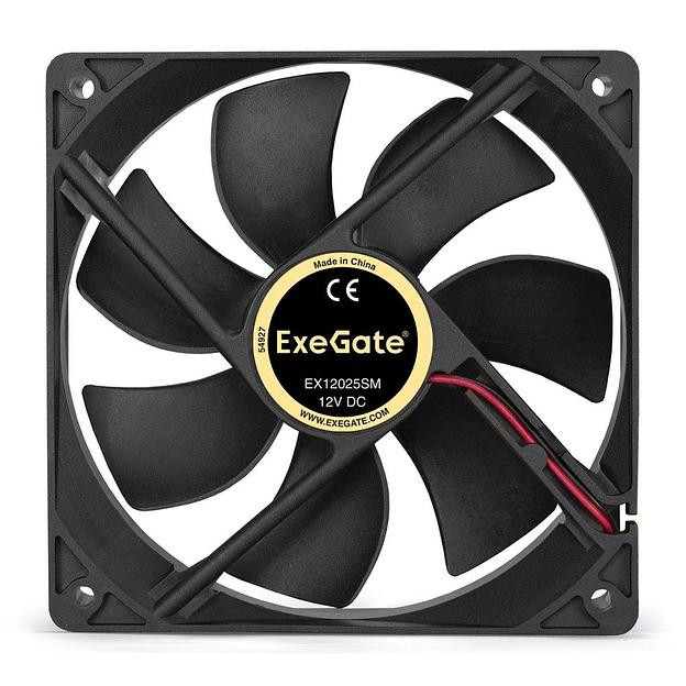 Вентилятор ExeGate EX12025SM (EX283394RUS) 120x120x25 мм, Sleeve bearing (подшипник скольжения), Molex, 1200RPM, 19dBA фото 2