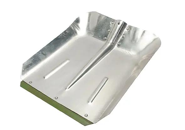 Лопата снеговая алюминиевая 380х380 мм с планкой, без черенка, арт.СНЕГ-03.26 ОПТ фото 1