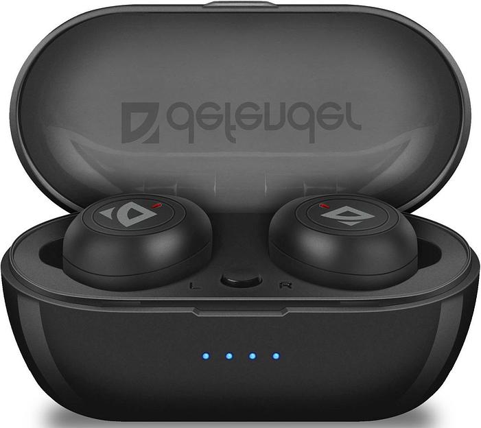 Гарнитура вкладыши Defender Twins 638 черный беспроводные bluetooth в ушной раковине (63638) фото 3