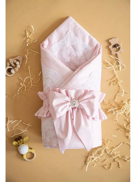 Конверт-одеяло на выписку, Нежно-розовый фото 1