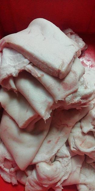 Шпик боковой без шкуры свиной замороженный, опт фото 1