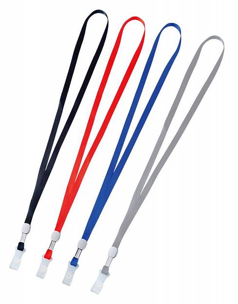 Шнур для бейджа Deli E5764 48.5х1см нейлон ассорти (упак.:20шт) пластиковый пакет фото 1