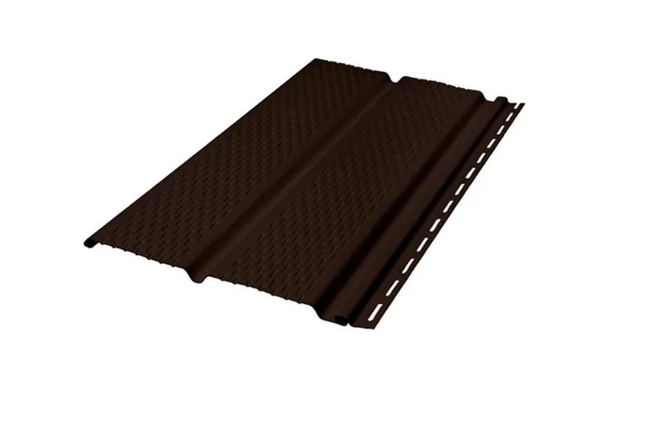 Софит для карниза вентилируемый Nordsite тёмно-коричневый фото 1