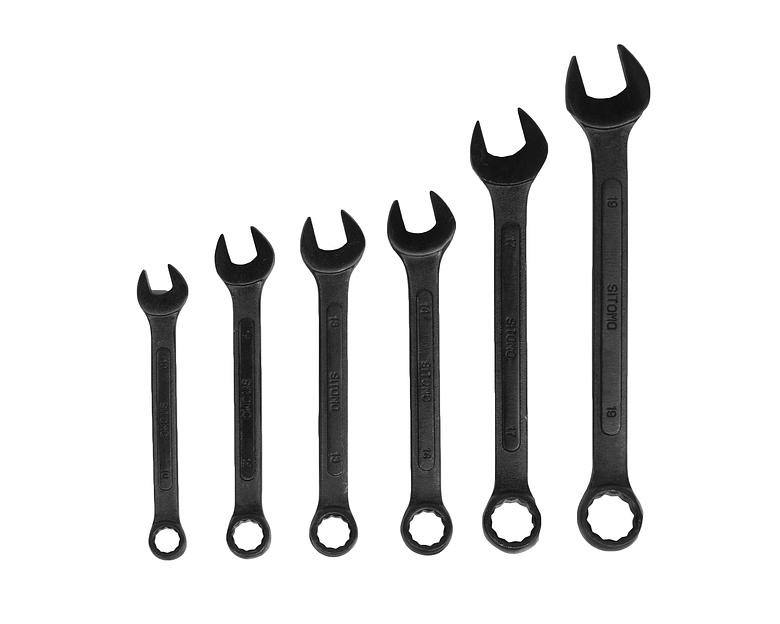 Набор ключей комбиниров.  6шт. (10-19) в клипсе SIT с поверкой фото 1