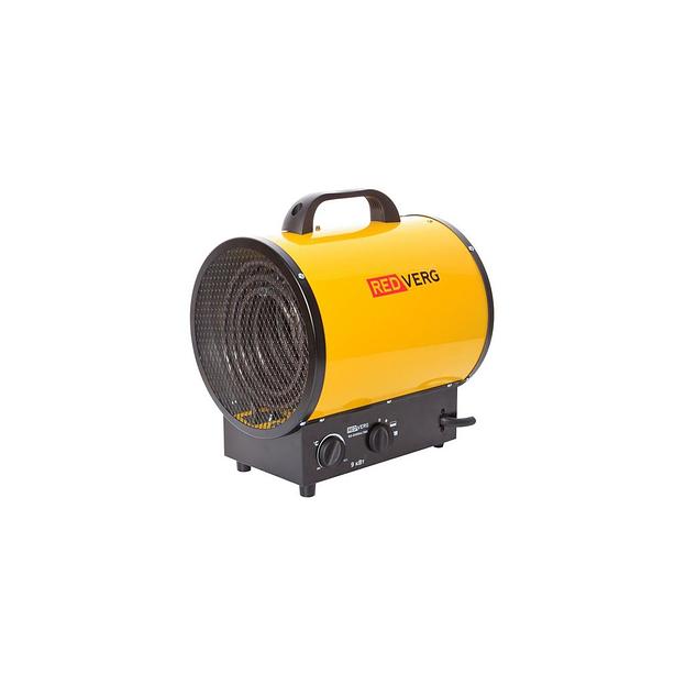 Электрическая тепловая пушка REDVERG RD-EHR9A/380, 9кВт, желтый фото 1