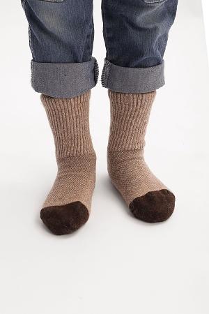 Носки детские из натуральной шерсти TOD Оймс цвет коричнево-шоколадный фото 3