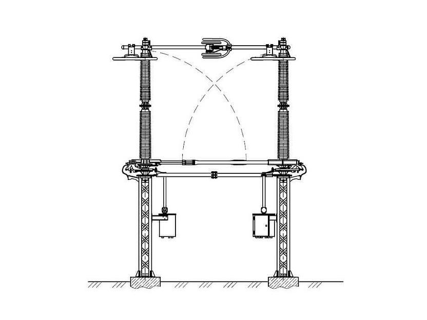 Разъединители горизонтально-поворотного типа РГЖ–330/2000УХЛ1 фото 8