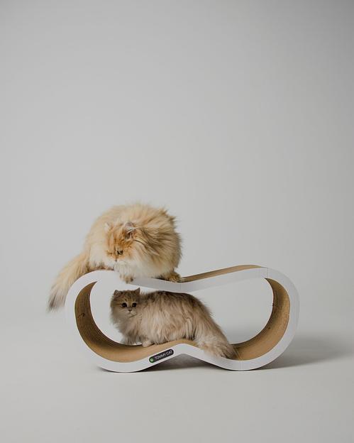 Когтеточка из картона Слэш, Белый, опт фото 1