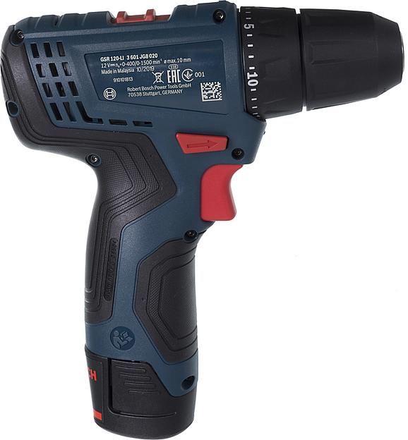 Дрель-шуруповерт Bosch GSR 120-LI аккум. патрон:быстрозажимной (кейс в комплекте) (06019G8000) фото 3